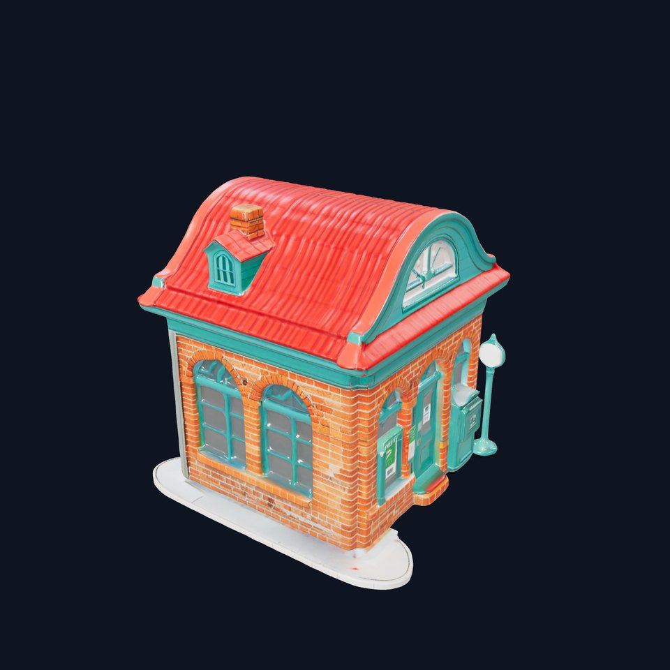 Cozy Brick Post Office model pack